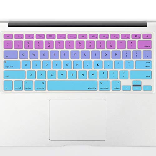 Allinside Pink and Blue Green Ombre Keyboard Cover Skin for MacBook Pro 13