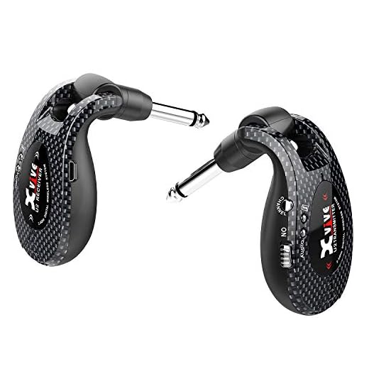 Xvive U2 Guitar Wireless System with Rechargeable 2.4GHz Digital Guitar Transmitter and Receiver for Electric Guitar, Bass, Violin