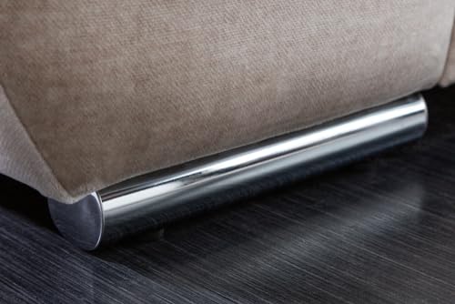 Riess Ambiente Extravagantes XXL Sofa ELEGANCIA 285cm Champagner beige Samt inkl. Kissen Bigsofa – Bild 8