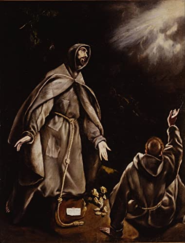 Lienzo de Santo en éxtasis de El Greco, un mural artístico de 60x90cm ideal para un regalo único