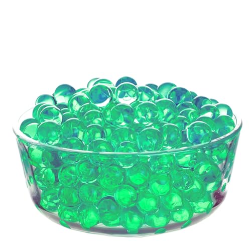 ZOWOKI Water Beads for Vases 6,000 Plus - 50 g Water Gel Jelly Balls Vase Filler - Beads for Floating Candles Making, Wedding Party, Decorative Home Accessories Plants and Craft (50g Green)