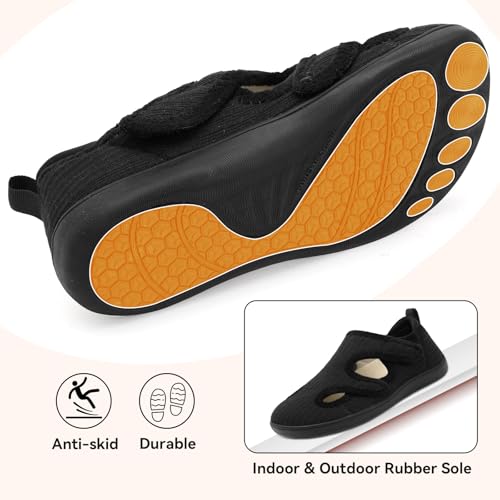 LeIsfIt House Shoes for Women Wide Diabetic Slippers Adjustable Comfortable House Slippers for Swollen Edema Feet Indoor Outdoor Closed Back Slipper Shoes4