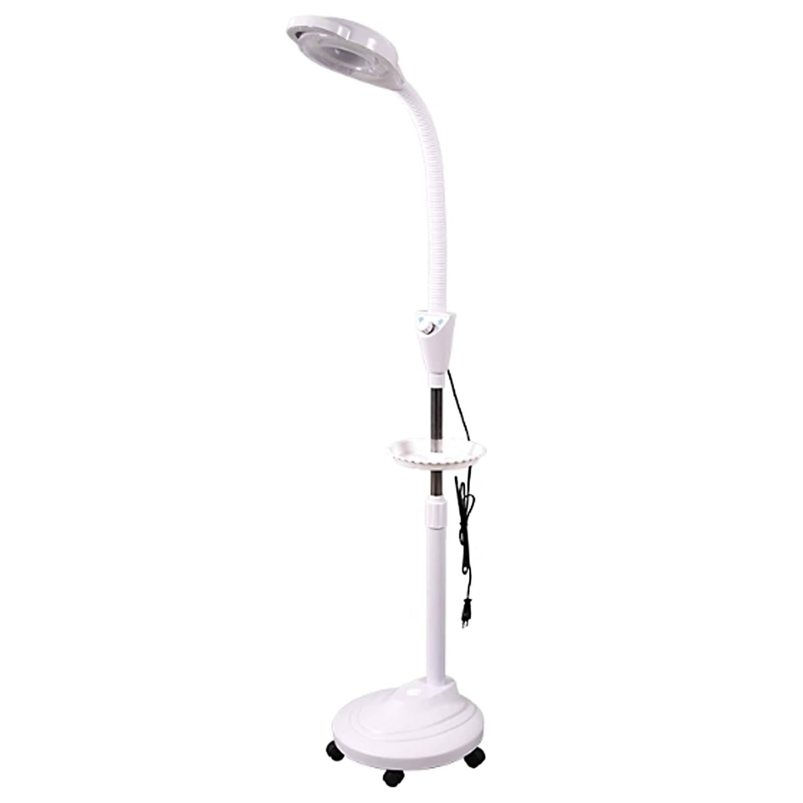 Mobilna Lampa Badawcza LED Bezcieniowa na Statywie z Powiększalnikiem 8X & Pudełkiem Do Przechowywania do Pielęgnacji Skóry, Manicury, Tatuażu, Stomatologii i Weterynarii