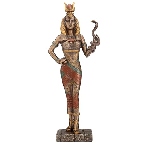 Estatua de la Diosa Egipcia Hathor con Cobra miniatura 1