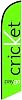 Cricket Paygo Green Feather Flag | 3ft W x 11.5ft H | Durable Super-Knit Polyester | Outdoor Advertising Banner Flag for Promotions
