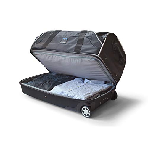 Travolution 28” Wheeled Drop-bottom Duffel With Garment Rack With Pink Trim, one size
