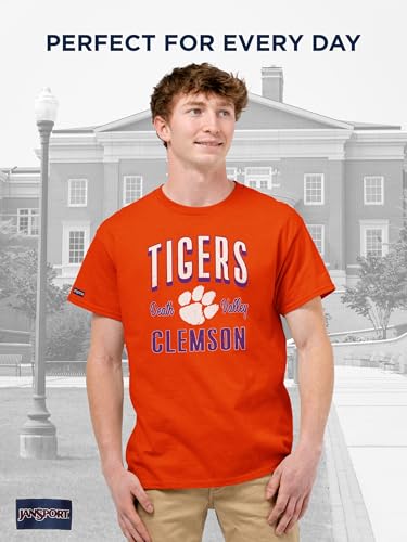 Image of JanSport NCAA Officially Licensed Campus Short Sleeve T Shirt for Men, Soft & Breathable Pre-Shrunk Cotton Crewneck T Shirt