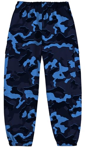 Boys&Mens Prints Cargo Pants Elastic Waist with Drawstring Casual Jogging Pants3