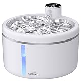 Wireless Cat Water Fountain with Stainless Steel Tray, 102oz/3L Pet Water Fountain for Cats Inside, Cat Fountain for Drinking with Motion Sensor, Ultra Quiet Pump, Cats & Dogs Gifts (2Filters)