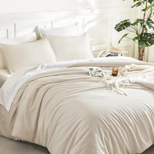 Litanika Full Size Comforter Sets Beige, 3 Pieces Lightweight Bedding Comforter Sets, Down Alternative Comforter Fluffy Bed Set Gift Choice by Litanika - Image 5