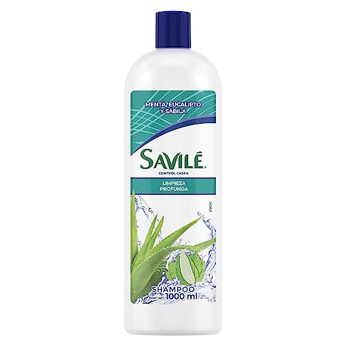 Savilé Shampoo Menta y Eucalipto, Blanco, 1000 ml