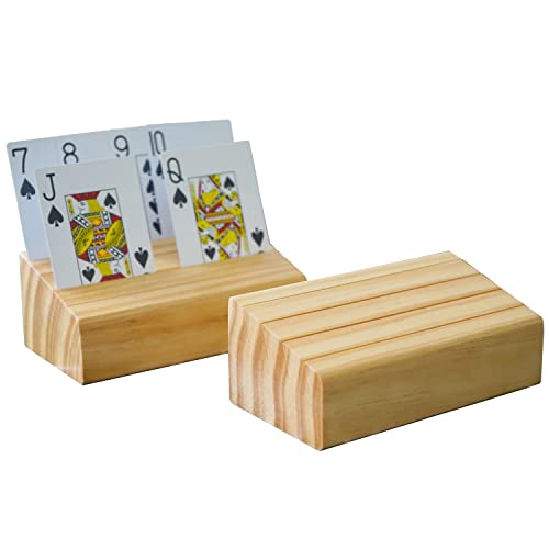 Yuanhe Solid Wood Playing Card Holders - Card Tray, Set Of 2 #TOP18
