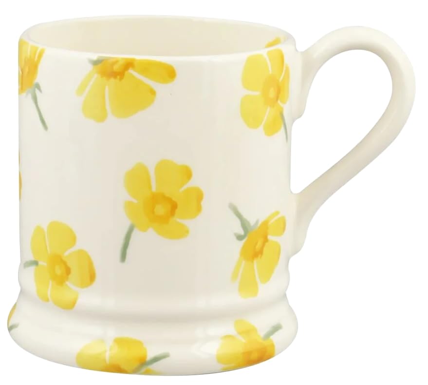 Emma Bridgewater Buttercup Floral Mug, 300ml, White and Yellow, English Earthenware