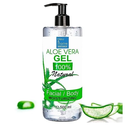 100% naturligt Aloe Vera Gel Ansiktsgel Hårgel Kroppsgel Efter sol Gel Läkande eksem Solskyddsgel Rakhyvelläkning Bristningar Anti-ärr 500 ml Pumpflaska