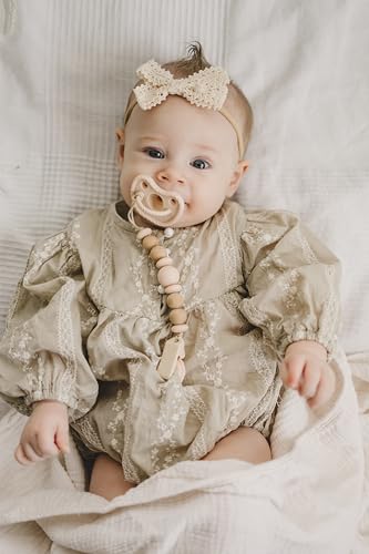 Image of Silicone Pacifier Clip - Metal-Free Design, Lightweight Pacifier Holder for Everyday Use - Beige - Mila & Lulu | Metal-Free and Rust-Free