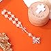 Fukaisu My First Rosary Baptism Gifts, Baptism Memorial Box & Rosary Bracelet with Angel Wings Catholic First Communion Christening Beads Gifting Set for Baby Shower (Pink)