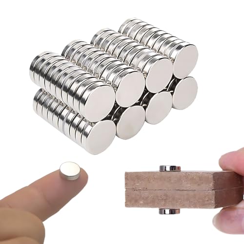 PHCOZY 100 Pcs Mini aimants adhésifs 5 x 2 mm par Paire pour la présentation, Les Tableaux magnétiques et la Maison (Auto-adhésifs)