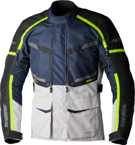 Veste RST Maverick Evo CE bleu marine argenté XXL pour motard