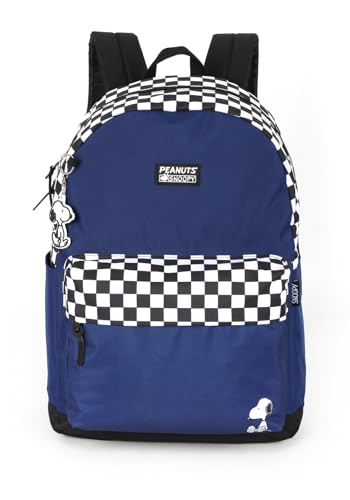 Luxcel, Mochila de Costas Escolar Juvenil Grande SNOOPY Original Cor:Azul