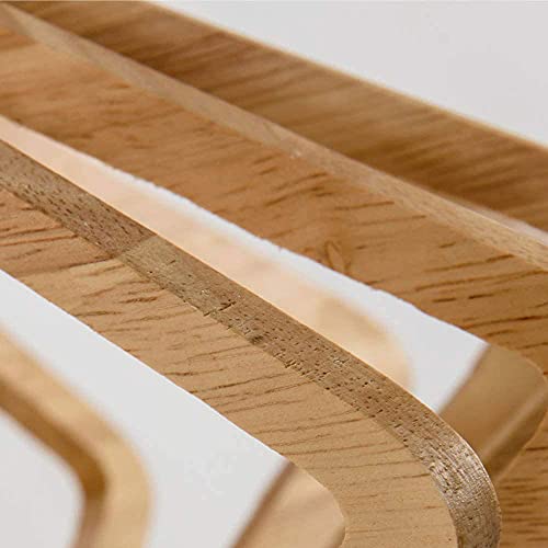 Araña de estilo japonés madera E27 colgante para techo de dormitorio 2