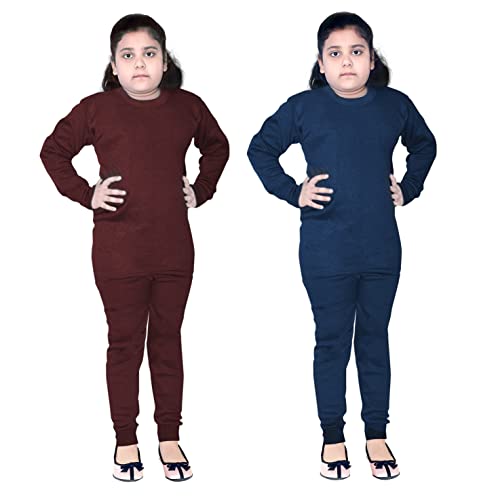 Image of FAIQA Thermal Wear Top Pajama Set for Boy Girl Kids Baby (Multicolor) (Pack of 2 Set)