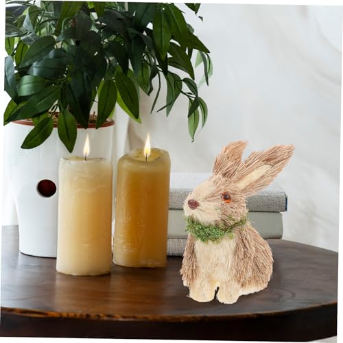 Lapin de paille pour décoration de table de Pâques champêtre