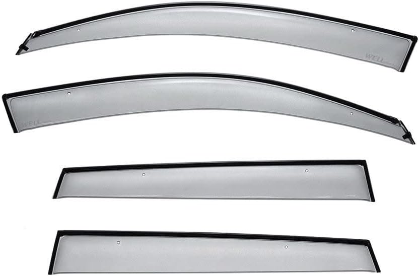 WellVisors Window Visors Wind Deflectors Compatible with Toyota 2006-2012 RAV4 with Black Trim Rain Guards 3-847TY013