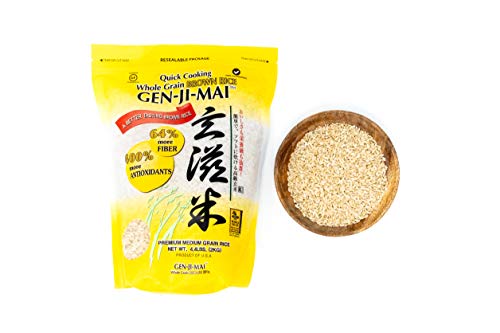 Gen-Ji-Mai Quick Cooking Brown Rice for Meal Prep and Bulk Cooking - Gluten-Free, Vegan, Paleo,...