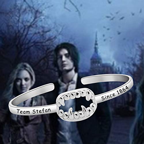 Image of CENWA Team Salvatore /Damon /Stefan Since 1864 Teeth Bracelet Vampire Fandom Gift