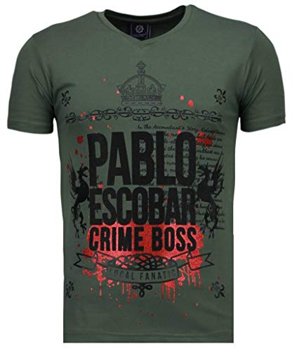 Camisetas – Pablo Escobar Boss Rhinestone Camisetas Personalizadas – Verde