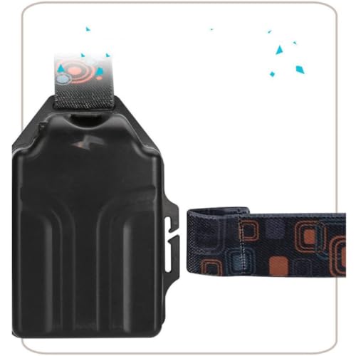 Linterna frontal LED COB recargable USB evita caídas en camping negro 5