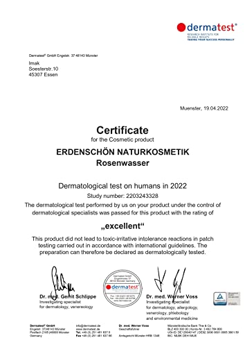 Erdenschön Naturkosmetik TestSieger2022&DERMATEST Urteil Sehr gut! 500ml Bio Rosenwasser-Rosa Damascena Gesichtswasser… - Image 4