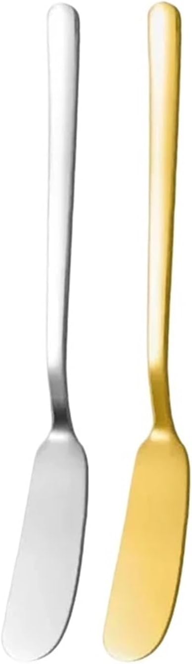 Butter Knives 24pcs Stainless Steel Butter Knives Cheese Spreader Long Handle Dessert Knife Cream Bread Jam Wipe Tools(Mixed)