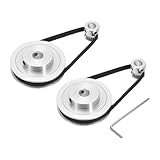 QUARKZMAN 2 Set GT-2 Synchronrad 20&80 Zähne 8&10mm Bohrung, Aluminiumlegierung Zahnriemenscheibe mit 2 Stück Länge 250mm Breite 6mm Riemen für 3D-Drucker, CNC-Maschine (20-80T-8&10B-6)