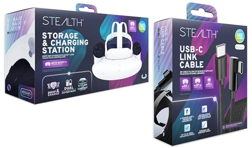 Image of STEALTH Store and Charge Station and Link Cable Compatible with Meta Quest 3