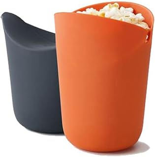 FOLENZU 2pcs Popcorn Silicone Popper, Popcorn Bowl, Small Microwave Popcorn Maker, Home Creative Snack Storage Bucket, Foldable Top, Heat-resistant And Reusable