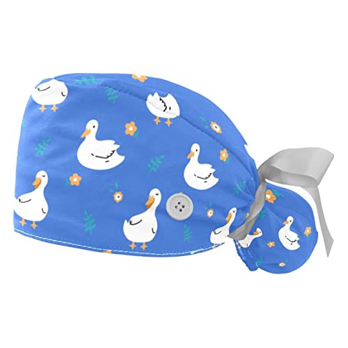 Chapeaux de travail respirants JDEZ : lot de 2 casquettes bouffantes unisexes