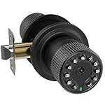 Keypad & Key Smart Door Lock, 50 User Codes, Waterproof, Auto Lock - Matte Black