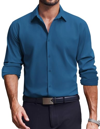 COOFANDY Men's Long Sleeve Casual Button Down Shirt
