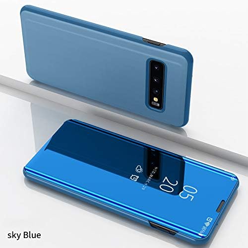 COVO Case for Samsung Galaxy S10 Plus,Case Smart Mirror Cover Sleep flip leather Case Smart leather case Protective cover for Samsung Galaxy S10 Plus (Blue)