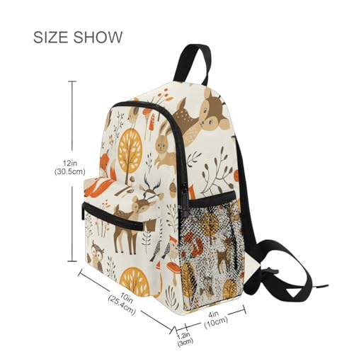 Kids Backpack Zoo Cute Fox Bunny Floral Owl Todder Backpack Lightweight Preschool Kindergarten Book Bag Practical and Durable Daycare Bag for Travel,Toys4