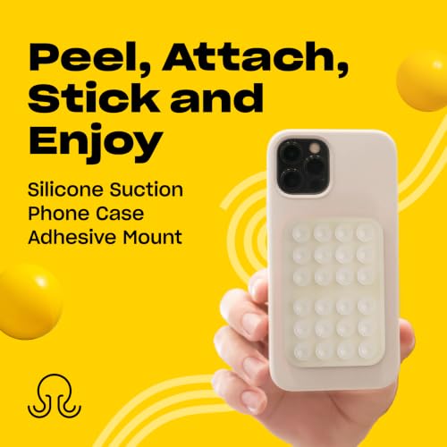 Image of OCTOBUDDY Classic - Silicone Suction Phone Case Adhesive Mount, Transparent