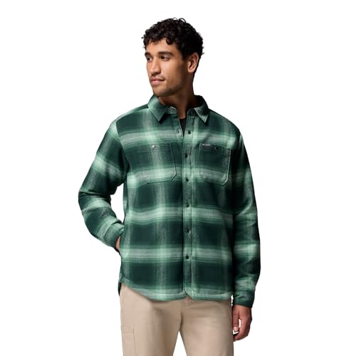 Columbia Mens Windward II Shirt Jacket, Rain Forest Blurred Ombre, Medium