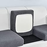 laamei Funda para Asientos de Sofá Elástica Protector de Cojín de Asiento Universal Fundas de Cojín para Sofá(Gris Oscuro，tamaño Normal - 3 plazas)