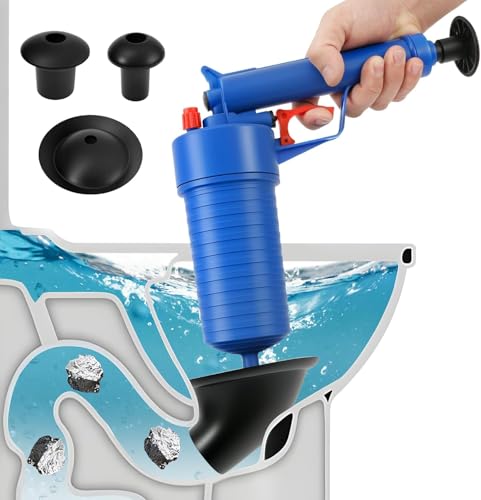 WC Kolben Werkzeug Set, Pneumatische Kanalisation Blaster Spülbecken Kolben Kanalisation Clog Removal Tool für Waschbecken, Toiletten, Badezimmer, Duschen, Küchen, Verstopfte Rohre