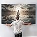 TAILORED CANVASES Jesus Walking on Water Canvas – Christian Wall Art, Jesus Canvas Wall Art, Christ Pictures for Wall, Christian Decor, Wall Decor Print - 10x20