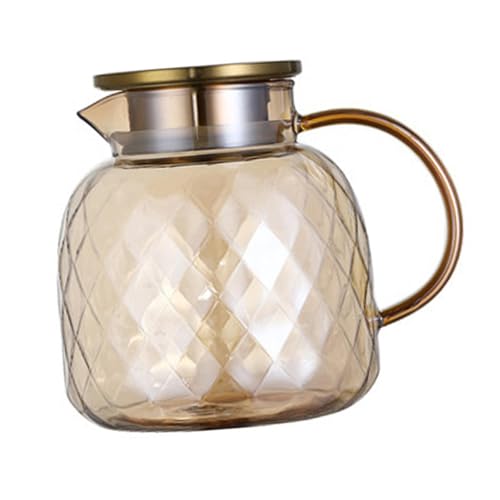 Jarra de agua de vidrio versátil de 1.5L con tapa de acero para tus bebidas diarias 3