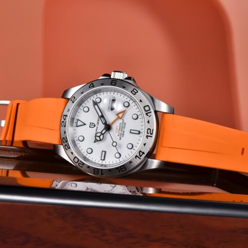 Image of Pagani Design Luxury Automatic Mechanical Watch for Man 42mm GMT Sport Watch with Stainless Steel Strap, Sapphire Glass & 10ATM Waterproof