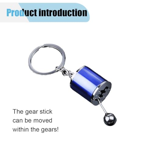 Image of JOYCOURT 5PCS Metal Car Parts Key Chain Set with Brake Rotor, Worm Wheel, Tire Rim, Spring, Manual Gear Shift Box Keychain (Style 2)