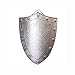 NeoMcc Scudi Decorativo de Cavaliere Maltese Oro e Argento Medioevo retrò Scudo Muro Scultura Decorazioni Foglio Laminato a Freddo Scudo Scudo de Giocattolo Medievale (Color : Silver, Size : 46x60cm)